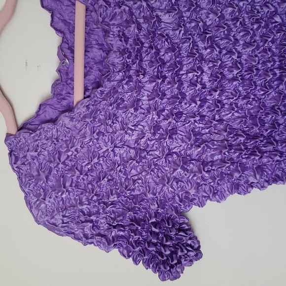 Purple popcorn top, Y2K, scrunch top. Women's medium - Picture 2 of 6
